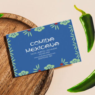 Mexicaanse Comida Voedselwagen Papel Picado Visitekaartje