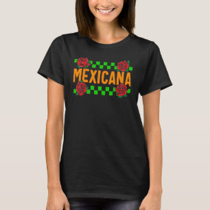 Mexicaanse Cottagecore Bloemige Morena Vrouwen Lat T-shirt