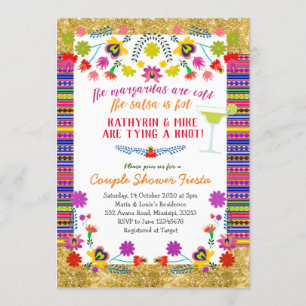 Mexicaanse Couple Shower Fiesta Invitation Kaart