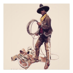 “Mexicaanse Cowboy” door W Herbert Dunton Foto Afdruk