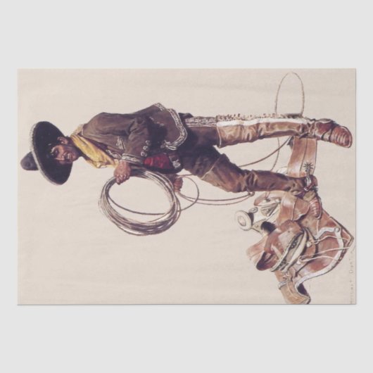“Mexicaanse Cowboy” door W Herbert Dunton  Tissuepapier (Voorkant)