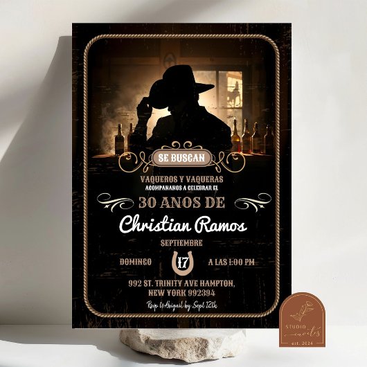 Mexicaanse cowboy volwassen verjaardag kaart