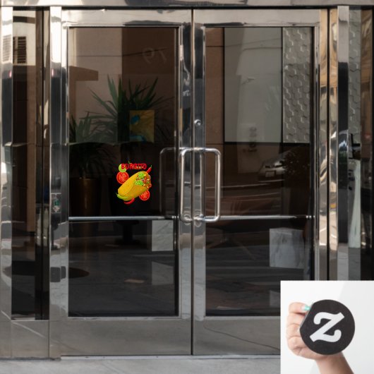 Mexicaanse Cuisine Burrito Window Cling Raamsticker (Kantoordeur)