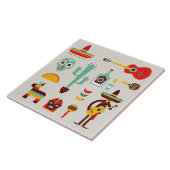 Mexicaanse culturele illustreurs tegeltje (Zijkant)