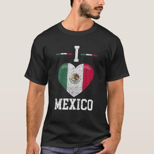 Mexicaanse Culturele Pride Heart Hispanic Heritage T-shirt (Voorkant)