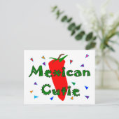Mexicaanse Cutie Red Chili Pepper T-Shirts en Gift Briefkaart (Staand voorkant)