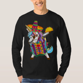 Mexicaanse Dabbing Eenhoorn Cinco De Mayo Poncho S T-shirt