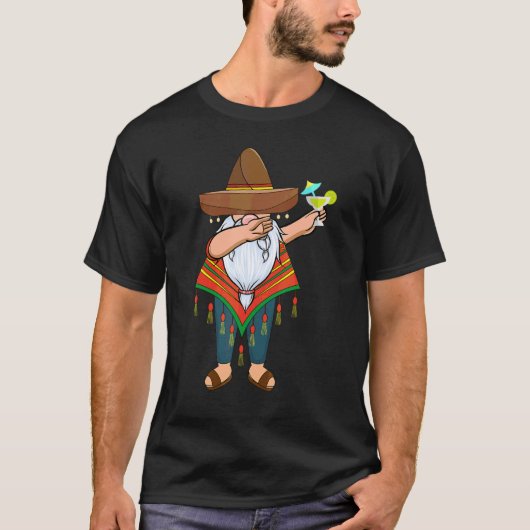 Mexicaanse Dabbing Gnome Tequila Cinco de Mayo Pon T-shirt (Voorkant)