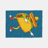 Mexicaanse dabbing taco grappig cinco de mayo fleece deken (Voorkant (Horizontaal))