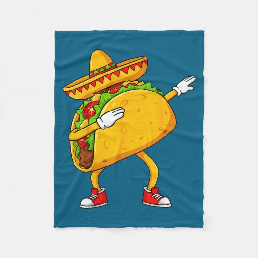 Mexicaanse dabbing taco grappig cinco de mayo fleece deken (Voorkant)