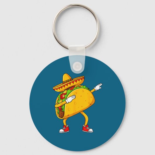 Mexicaanse dabbing taco grappige cinco de mayo sleutelhanger (Voorkant)