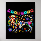 Mexicaanse Dachshund Bone Halloween Day O Poster (Voorkant)