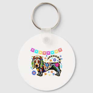 Mexicaanse Dachshund Bone Halloween Day O Sleutelhanger