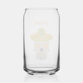 Mexicaanse dag van de dode schedel blikvorm glas (Achterkant)