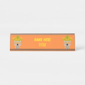 Mexicaanse dag van de dode schedel bureau naambordje (Voorkant)