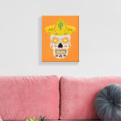 Mexicaanse dag van de dode schedel canvas afdruk (Insitu (Woonkamer))