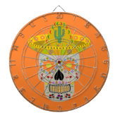 Mexicaanse dag van de dode schedel dartbord (Voorkant)