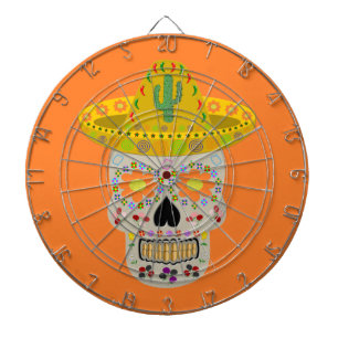 Mexicaanse dag van de dode schedel dartbord