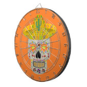 Mexicaanse dag van de dode schedel dartbord (Voorkant Rechts)