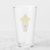 Mexicaanse dag van de dode schedel glas (Achterkant)