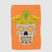 Mexicaanse dag van de dode schedel golfhanddoek (Voorkant)