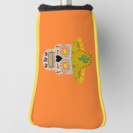Mexicaanse dag van de dode schedel golfheadcover (Draai 90)