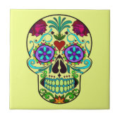 Mexicaanse Dag van de Dode Schedel Keramische Tege Tegeltje (Voorkant)