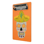 Mexicaanse dag van de dode schedel mini klembord (Angled2)