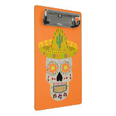 Mexicaanse dag van de dode schedel mini klembord (Schuin)