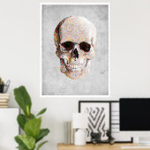 Mexicaanse dag van de dode schedel poster (Thuiskantoor)