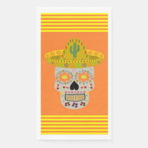 Mexicaanse dag van de dode schedel servet