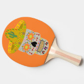 Mexicaanse dag van de dode schedel tafeltennisbatje (Zijkant)