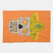 Mexicaanse dag van de dode schedel theedoek (Horizontaal)