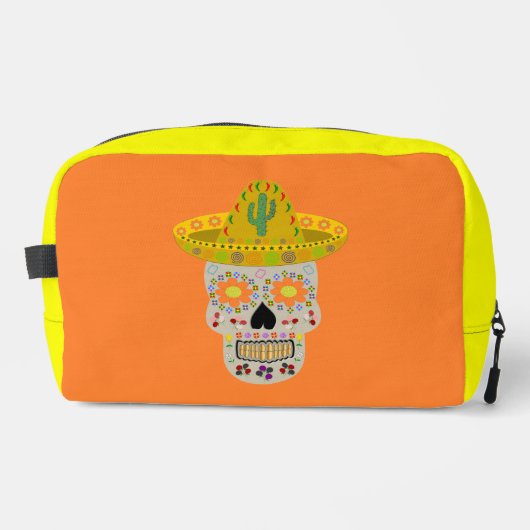 Mexicaanse dag van de dode schedel toilettasje (Voorkant)