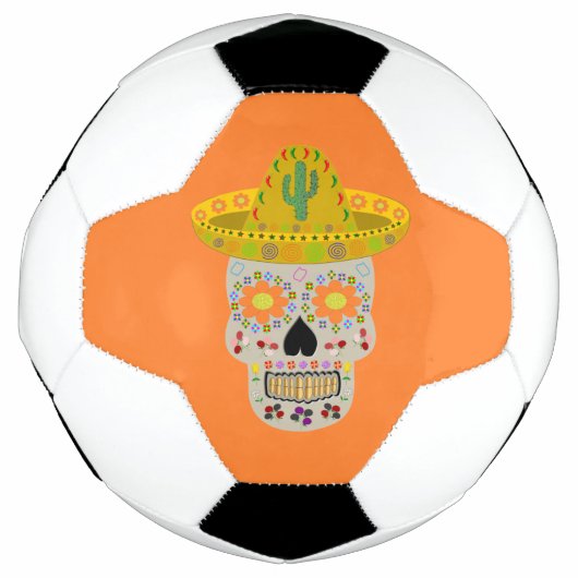Mexicaanse dag van de dode schedel voetbal (Voorkant)