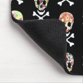 Mexicaanse dag van de dode schedelbeenderen muismat (Hoek)