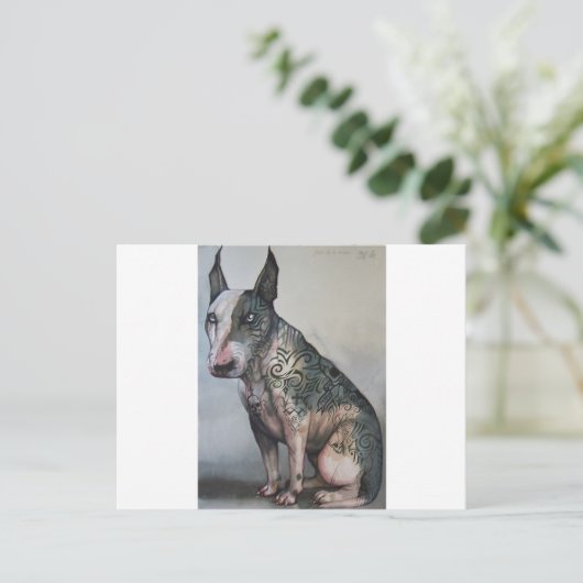 Mexicaanse dag van de dode stier doodsbang briefkaart (Staand voorkant)