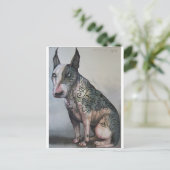 Mexicaanse dag van de dode stier doodsbang briefkaart (Staand voorkant)