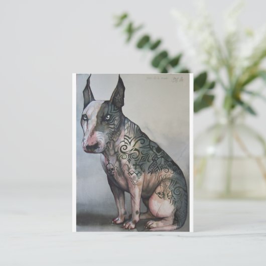 Mexicaanse dag van de dode stier doodsbang briefkaart (Staand voorkant)