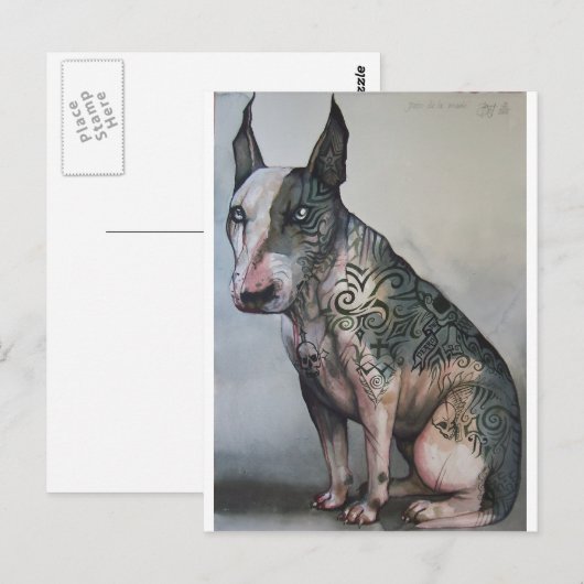 Mexicaanse dag van de dode stier doodsbang briefkaart (Voorkant / Achterkant)