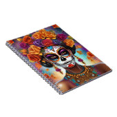 Mexicaanse dag van de dode suiker schedel meisje notitieboek (Rechterzijde)