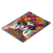 Mexicaanse dag van de dode suiker schedel meisje notitieboek (Linkerzijde)