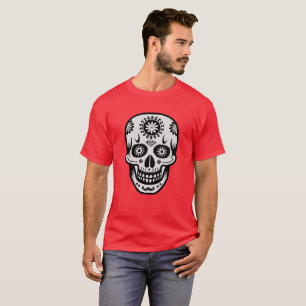 Mexicaanse dag van de dode suikerschedel t-shirt