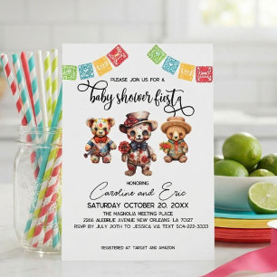 Mexicaanse Dag van de Doden Baby Shower Fiesta Kaart