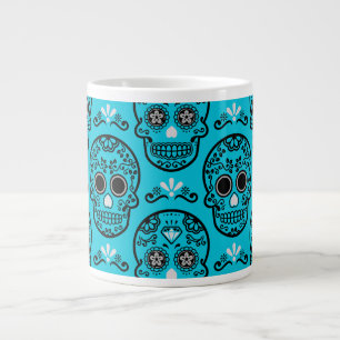 Mexicaanse Dag van de Doden Calavera Bloemenskelet Grote Koffiekop