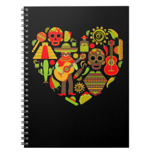Mexicaanse dag van de doden Mexico Notitieboek