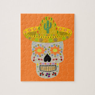 Mexicaanse Dag van de Doden Schedel Legpuzzel
