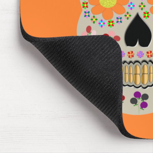 Mexicaanse Dag van de Doden Schedel Muismat (Hoek)