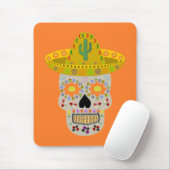 Mexicaanse Dag van de Doden Schedel Muismat (Met muis)