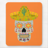 Mexicaanse Dag van de Doden Schedel Muismat (Voorkant)